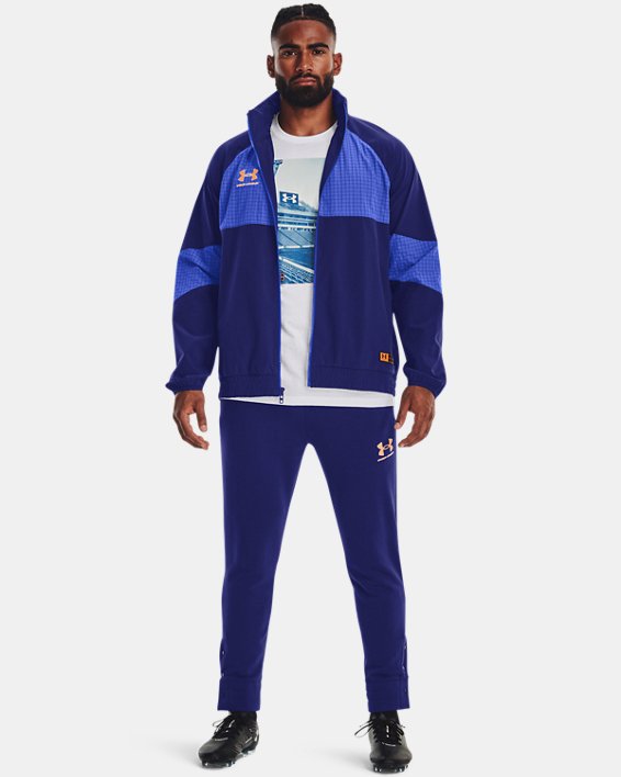 Men's UA Accelerate Track Jacket, Blue, pdpMainDesktop image number 2
